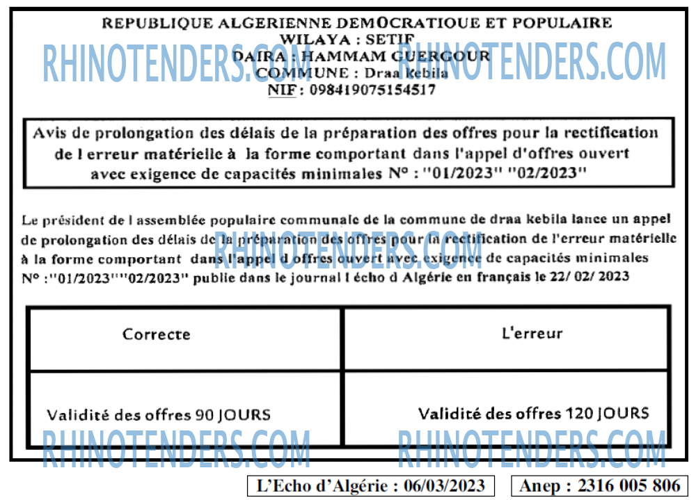 L'ECHO D'ALGERIE