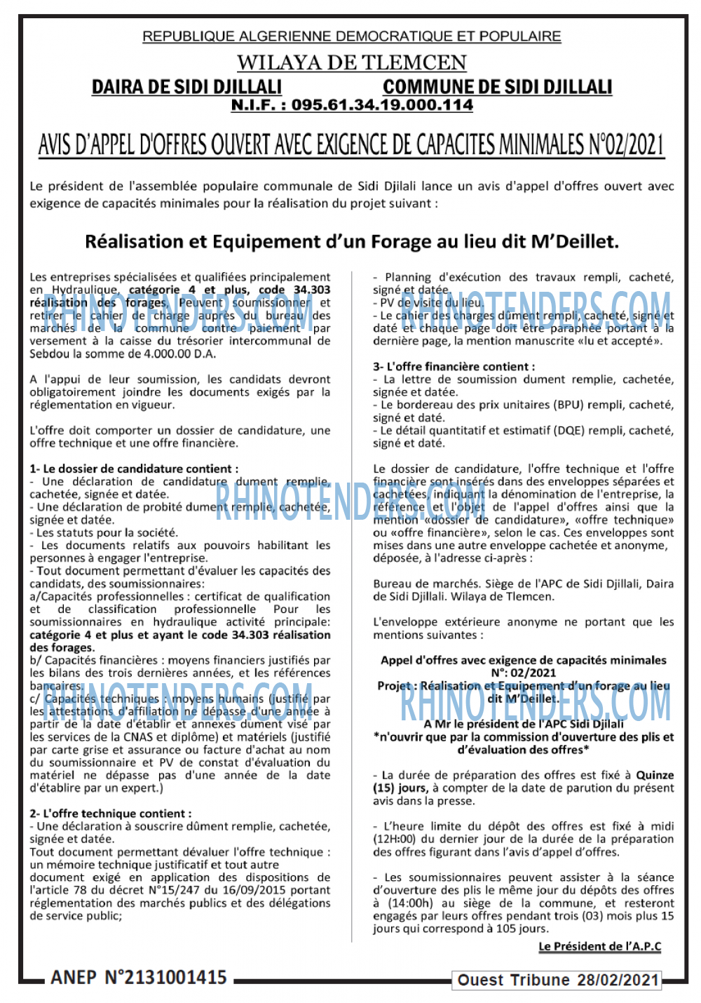 ouest TRIBUNE