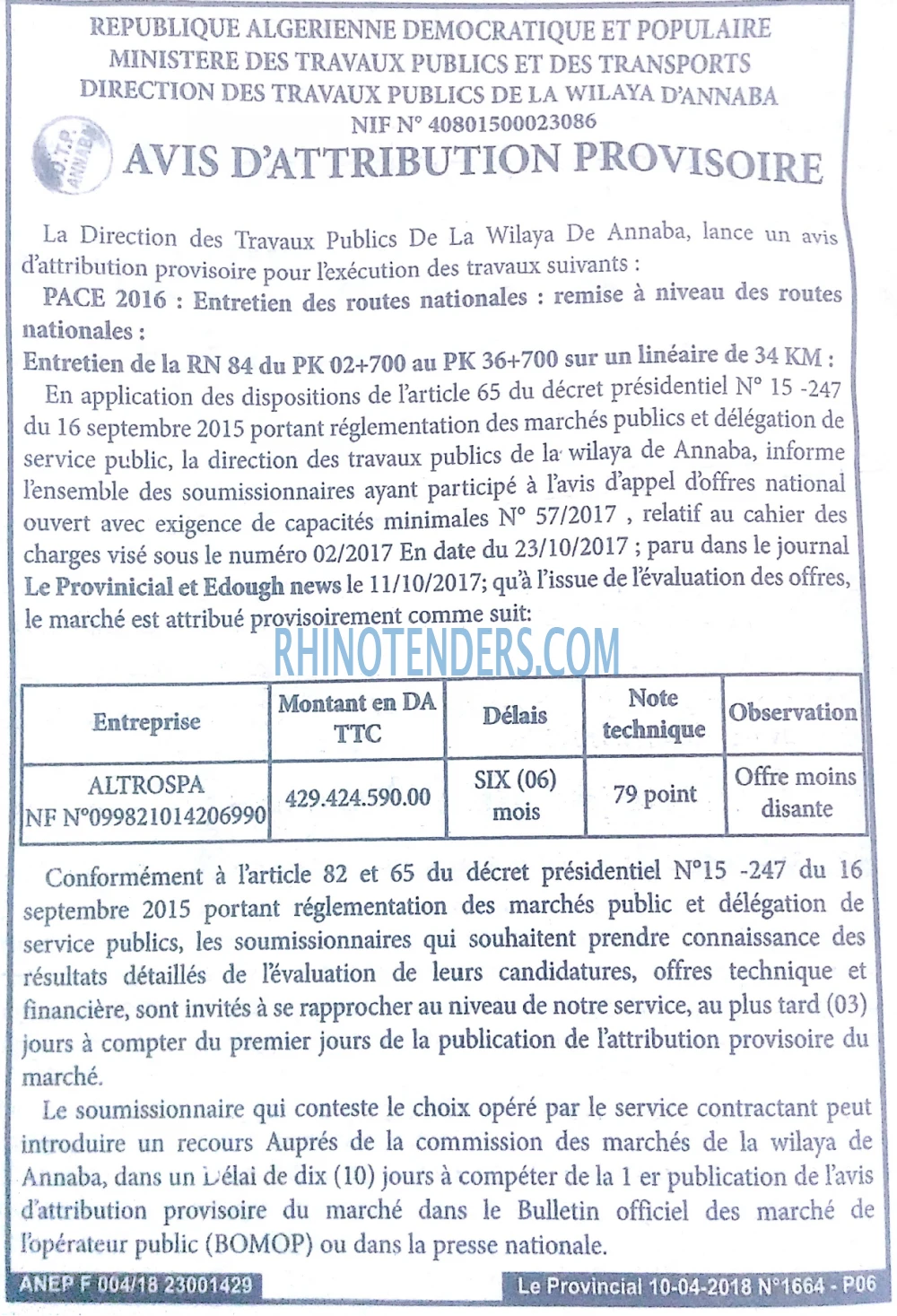 LE PROVINCIAL