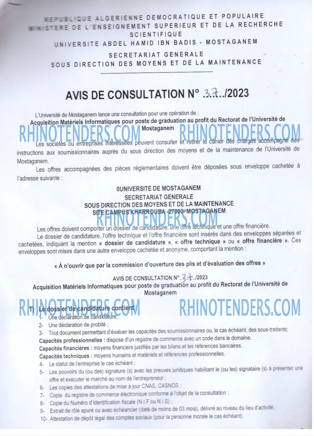 Rhinotenders