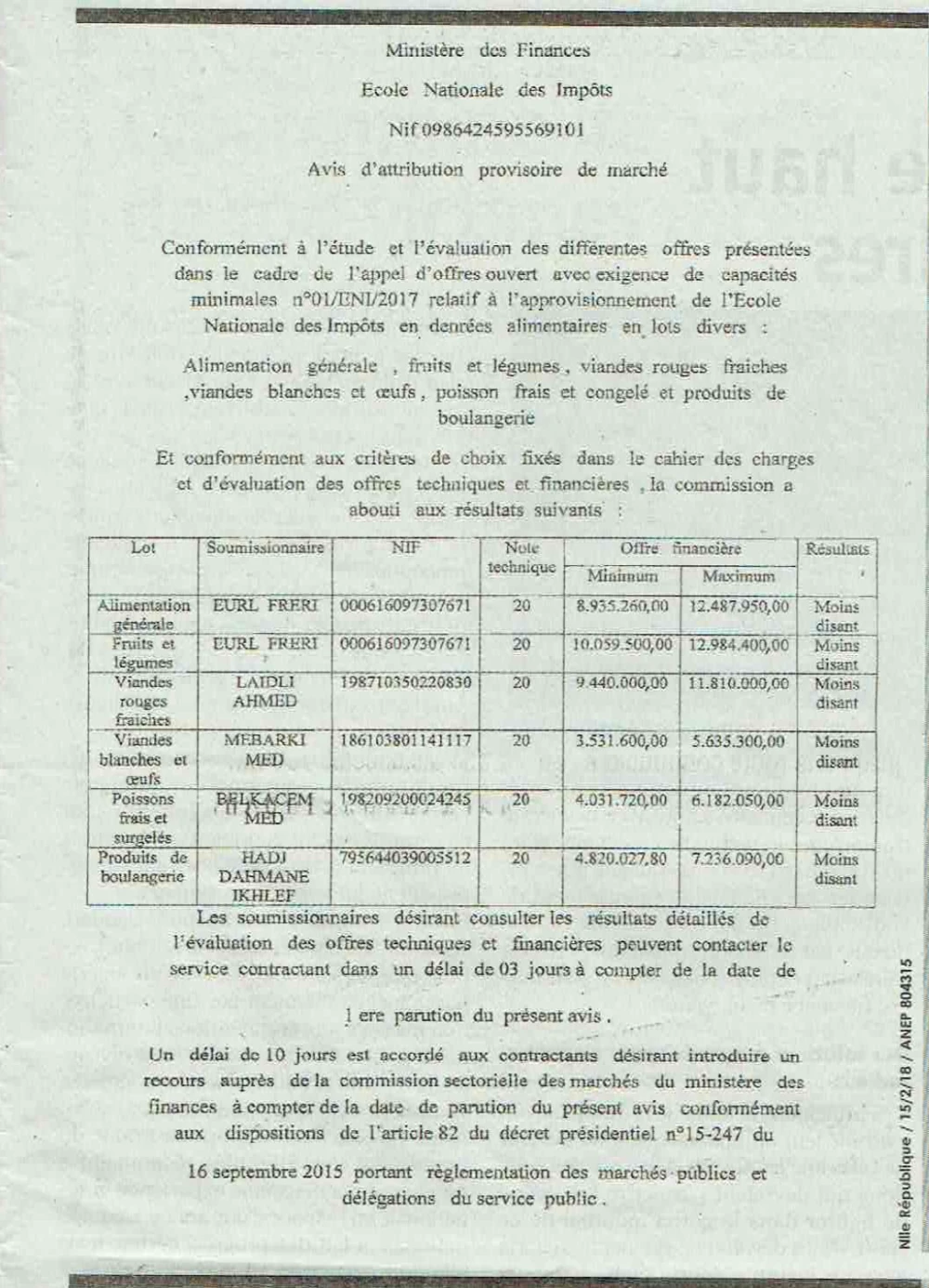 NOUVELLE REPUBLIQUE