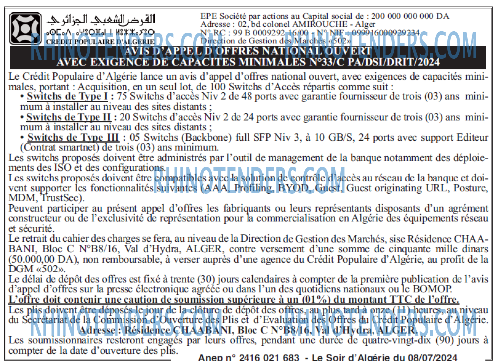 LE SOIR D'ALGERIE