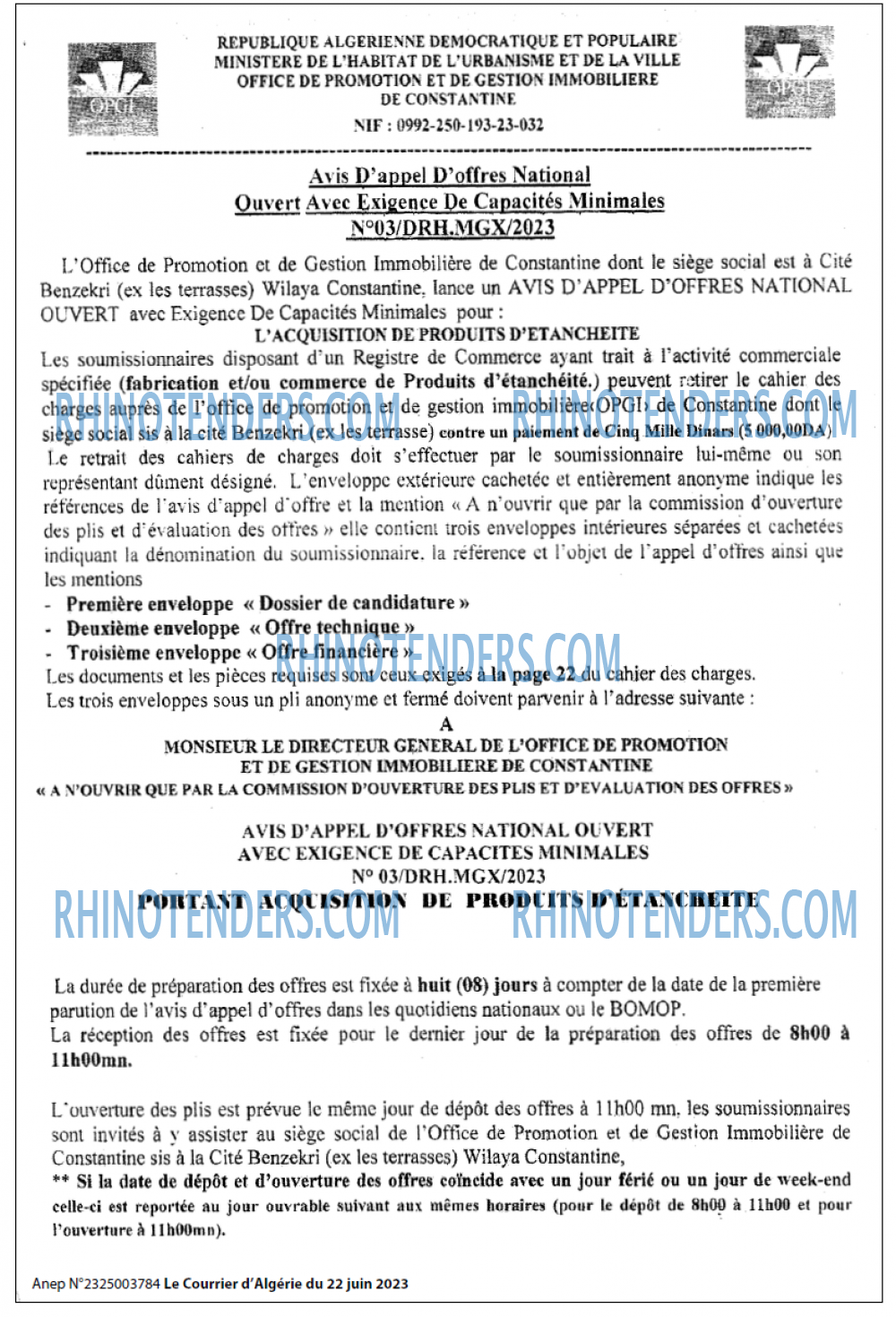 Le Courrier d'Algerie
