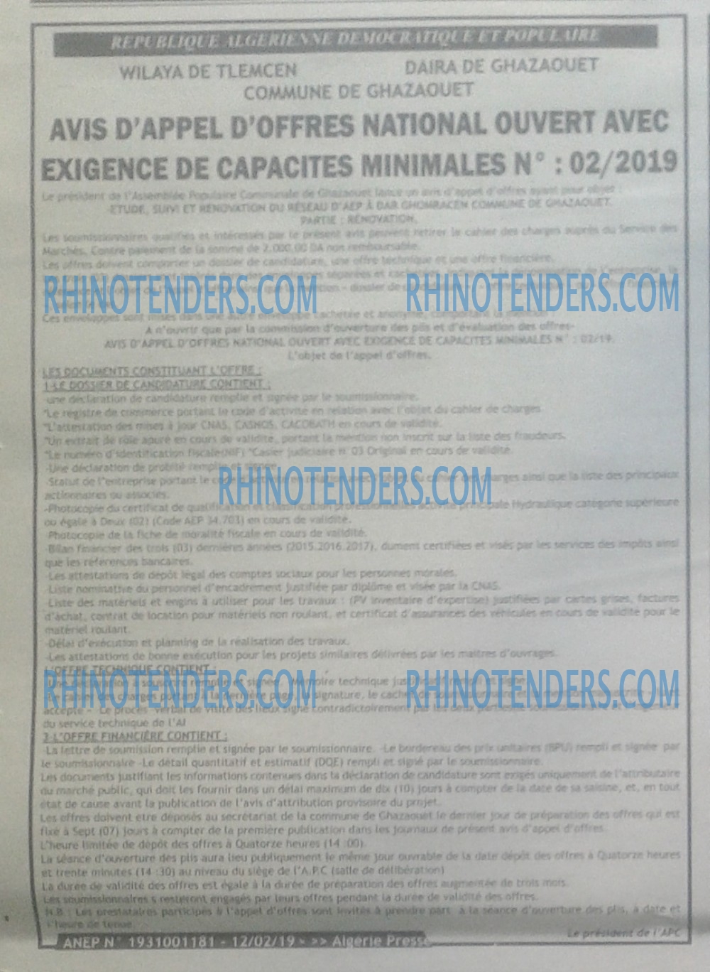 ALGERIE PRESSE