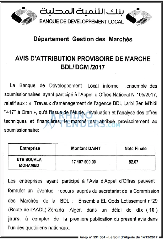 LE SOIR D'ALGERIE