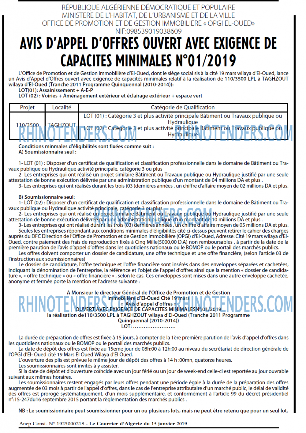 Le Courrier d'Algerie