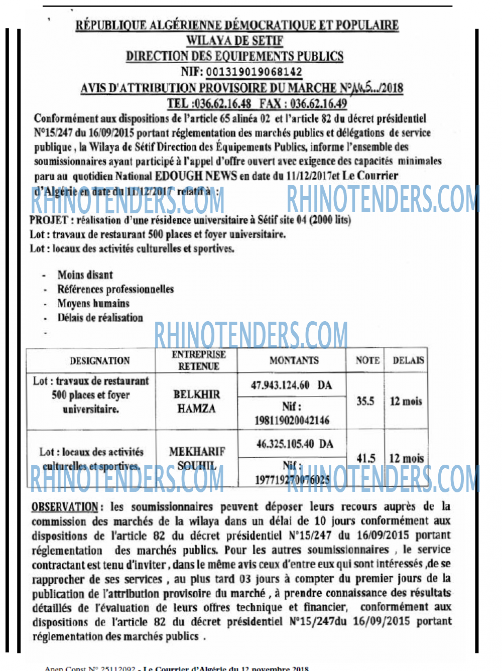Le Courrier d'Algerie