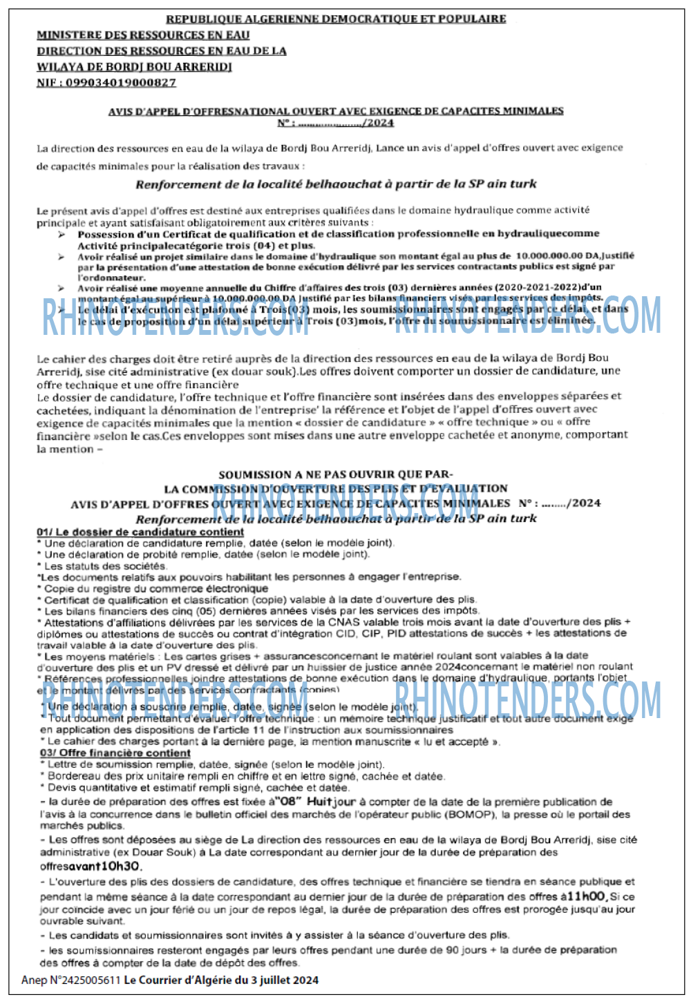 Le Courrier d'Algerie