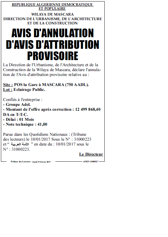 TRIBUNE DES LECTEURS