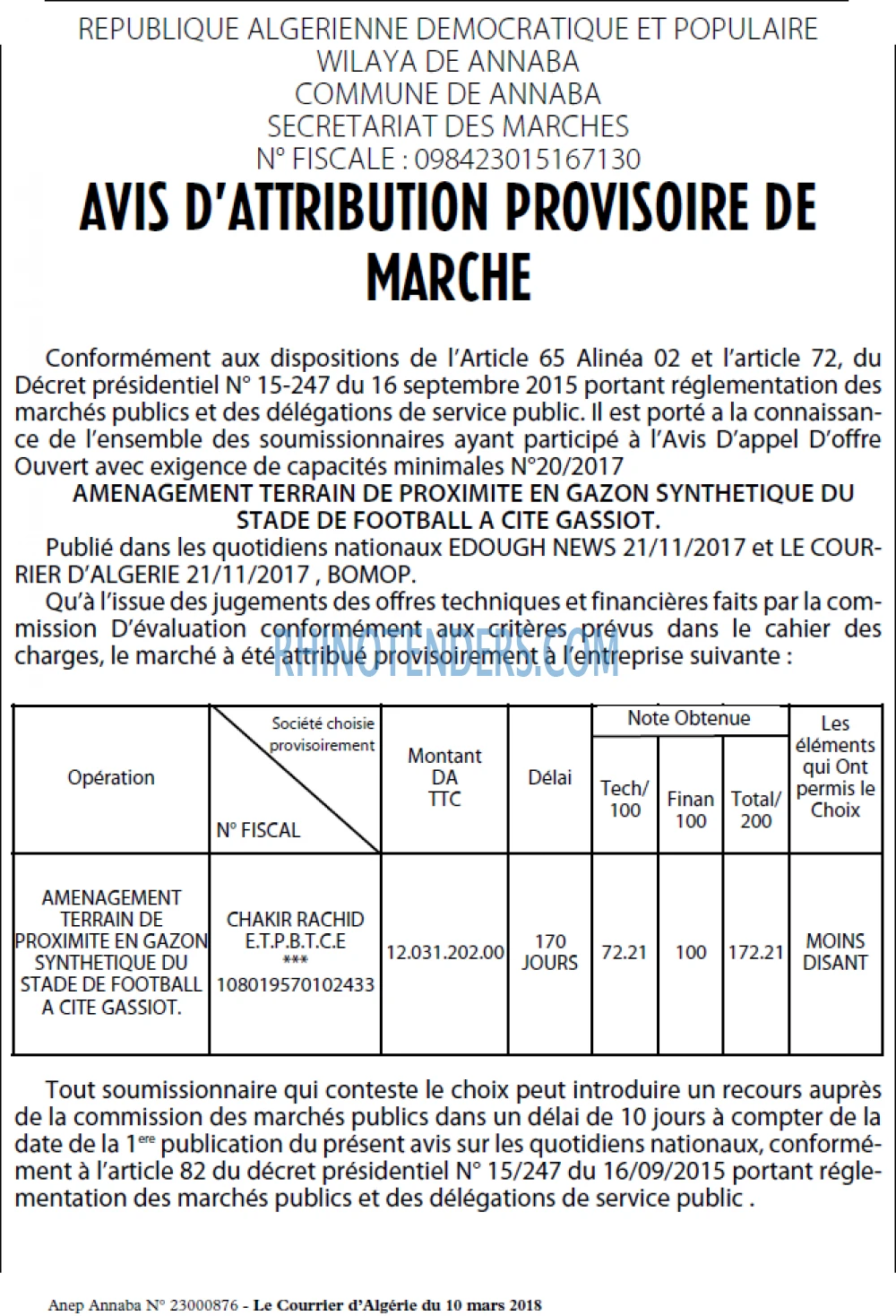 Le Courrier d'Algerie