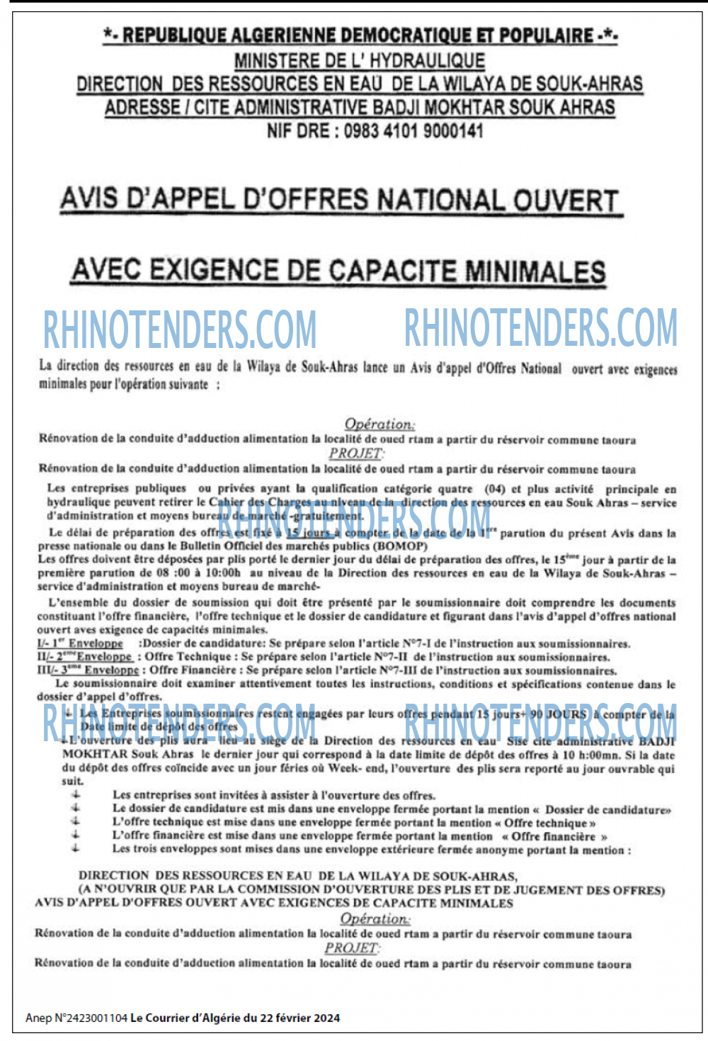 Le Courrier d'Algerie