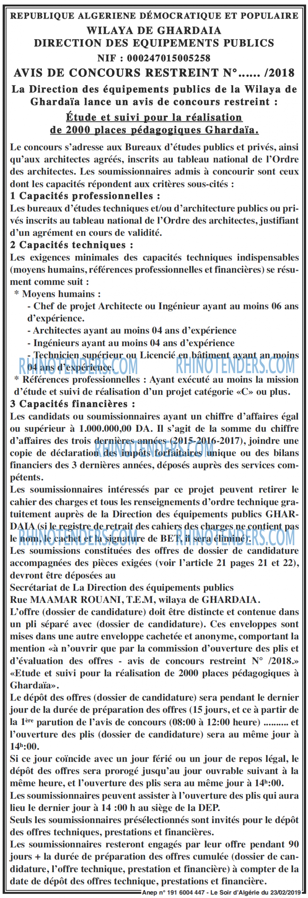 LE SOIR D'ALGERIE