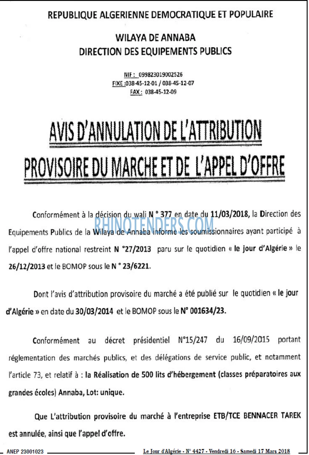 Le Jour d'Algérie