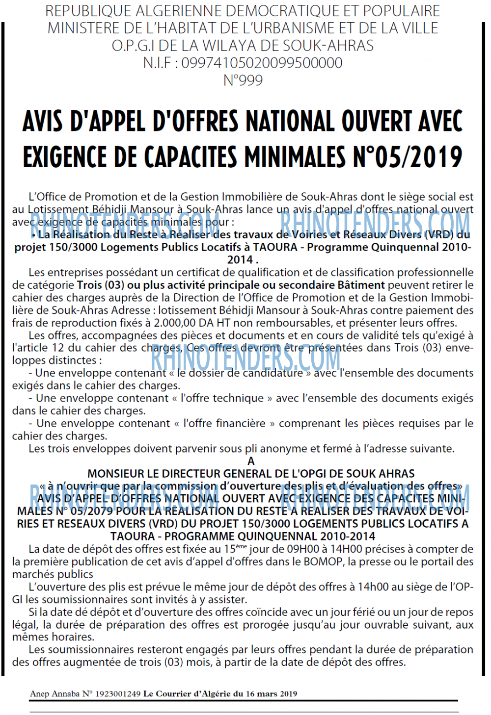Le Courrier d'Algerie