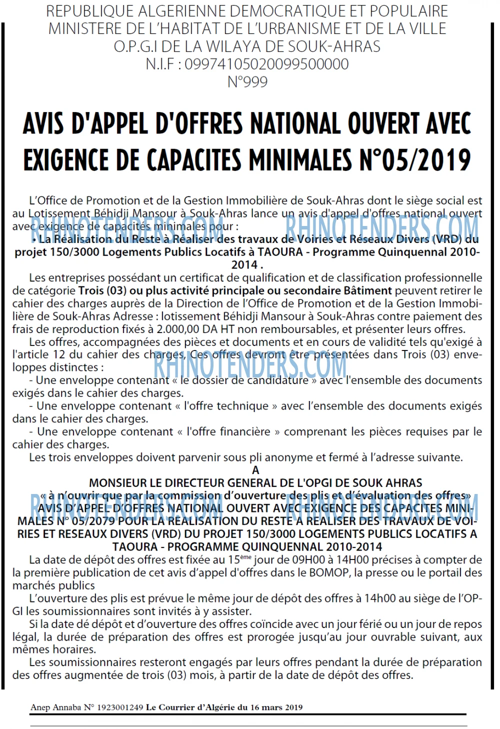 Le Courrier d'Algerie