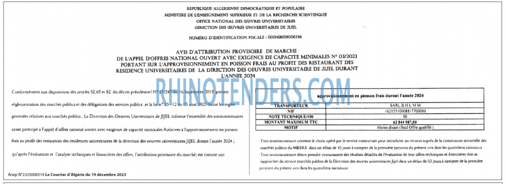 Le Courrier d'Algerie