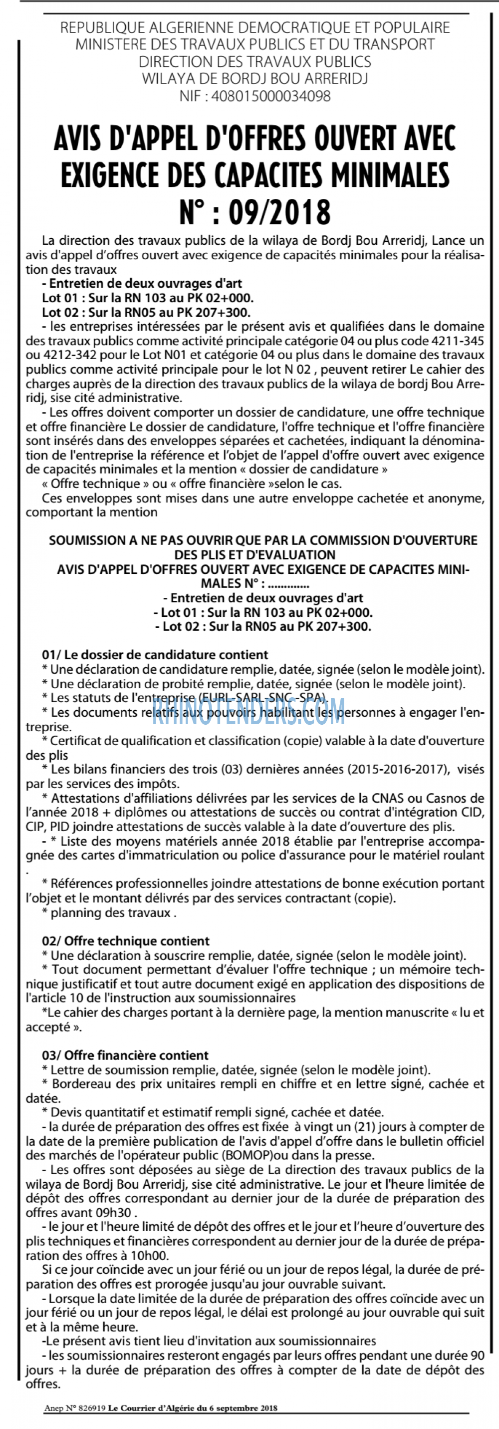 Le Courrier d'Algerie