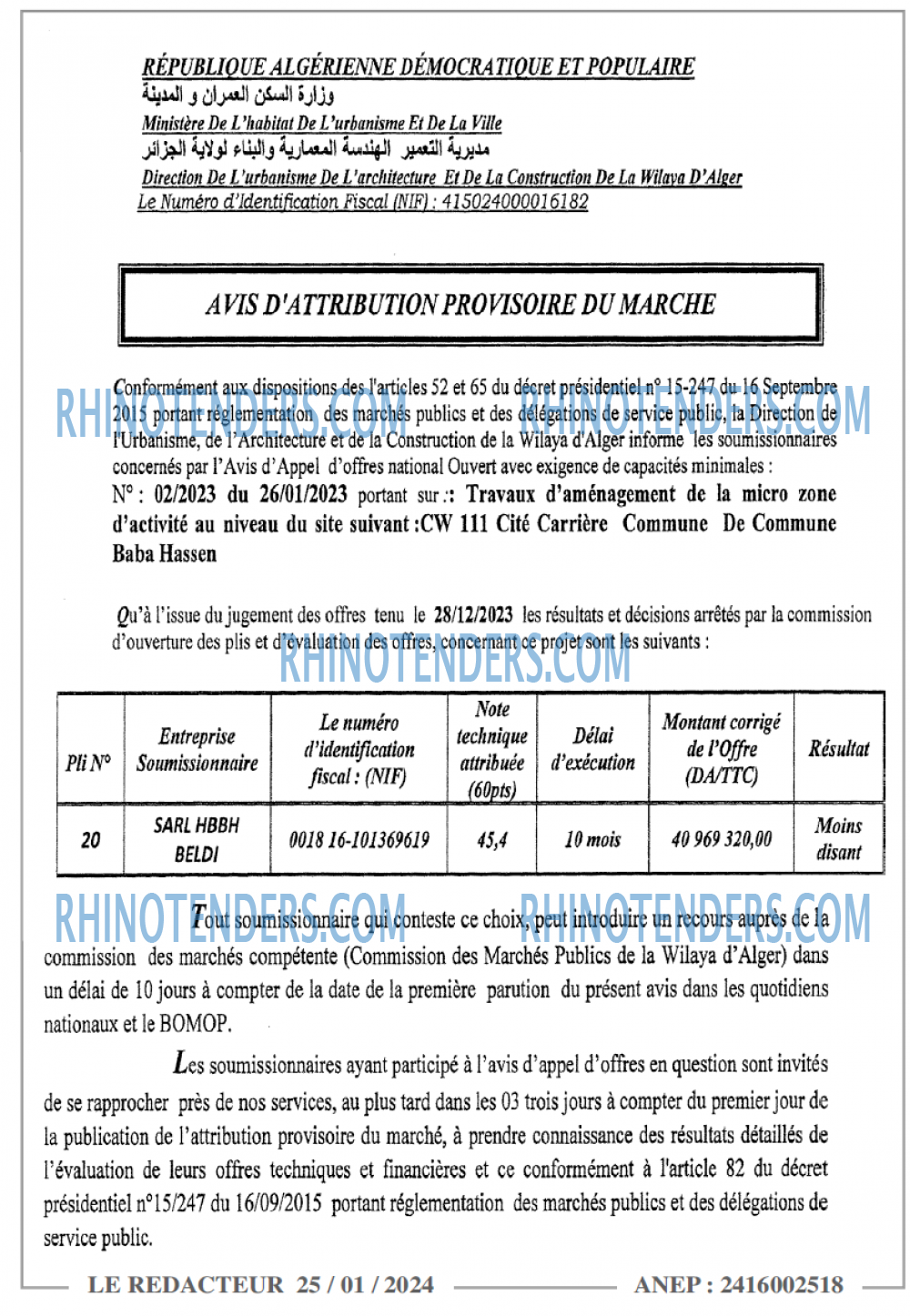 LE REDACTEUR