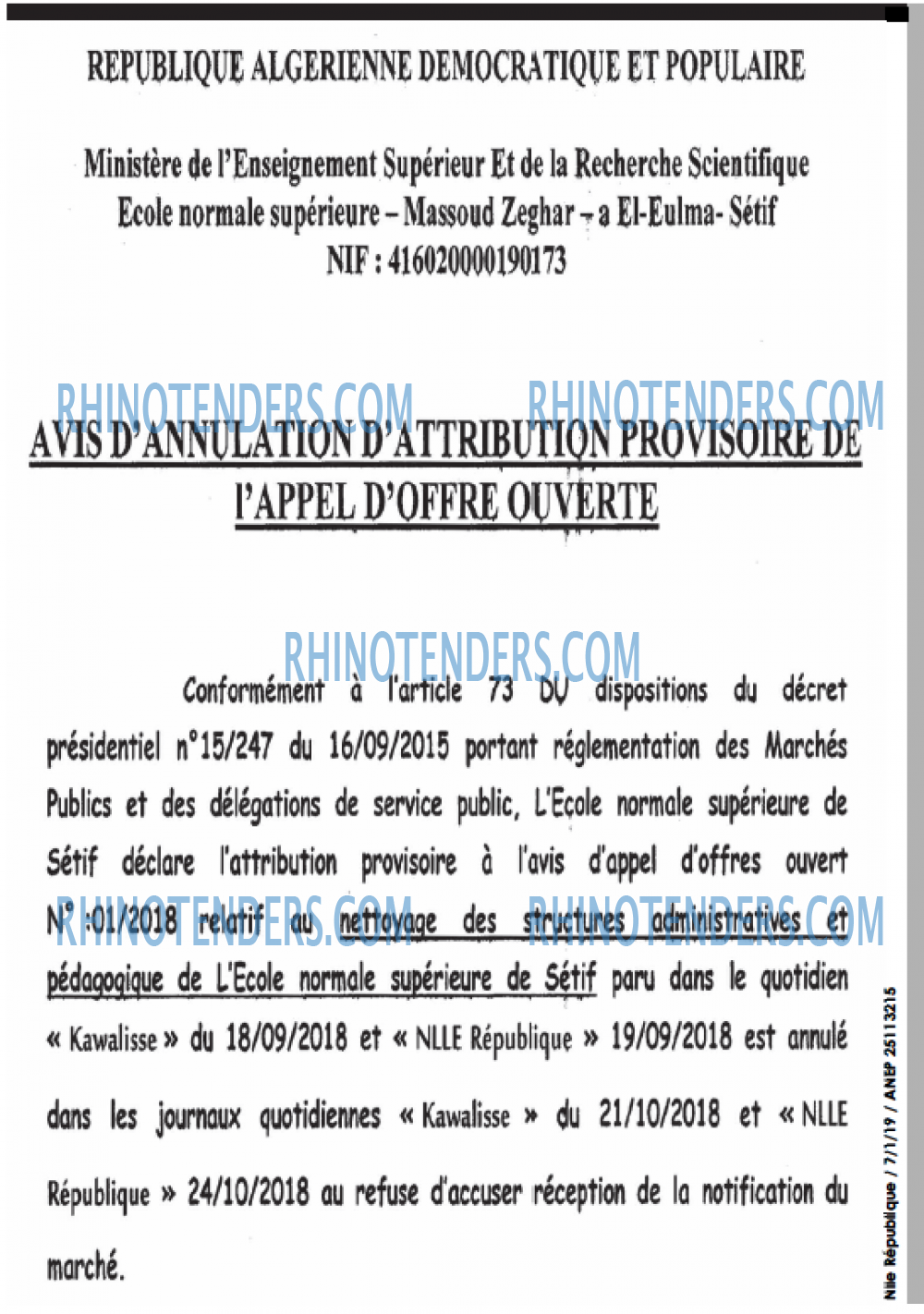 NOUVELLE REPUBLIQUE