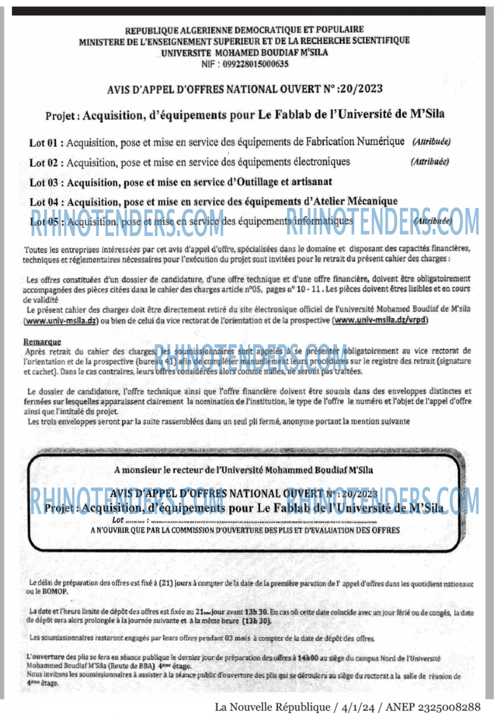 NOUVELLE REPUBLIQUE