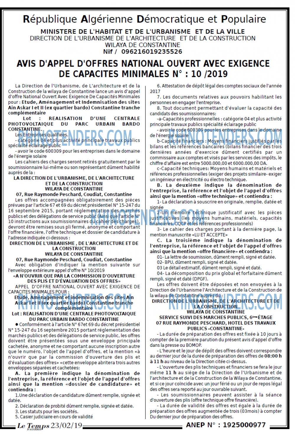 LE TEMPS