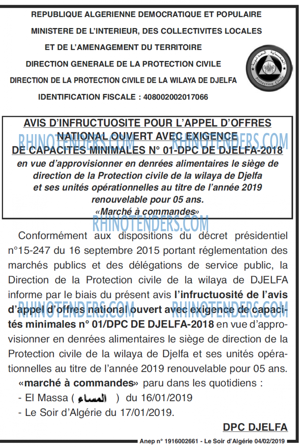 LE SOIR D'ALGERIE