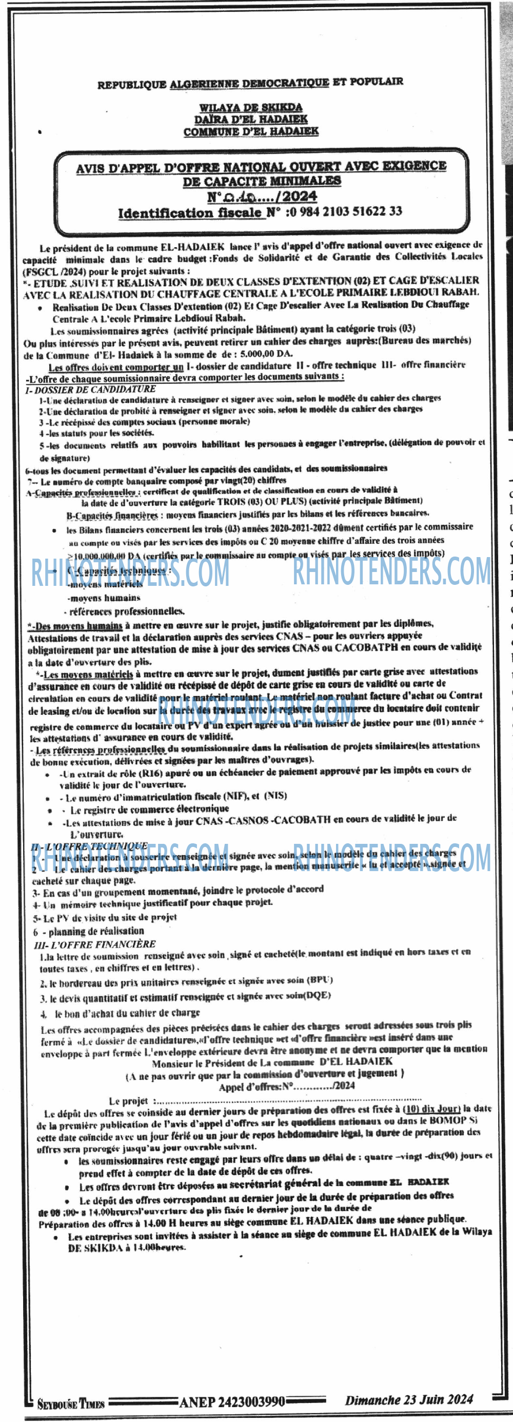 SEYBOUSSE TIMES