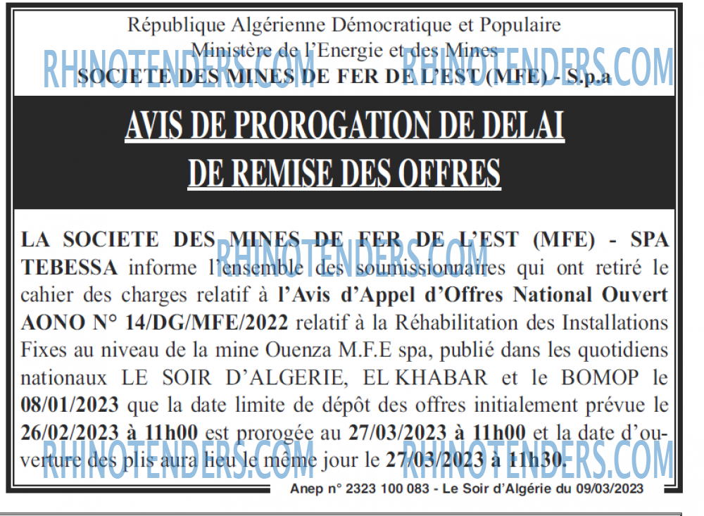 LE SOIR D'ALGERIE