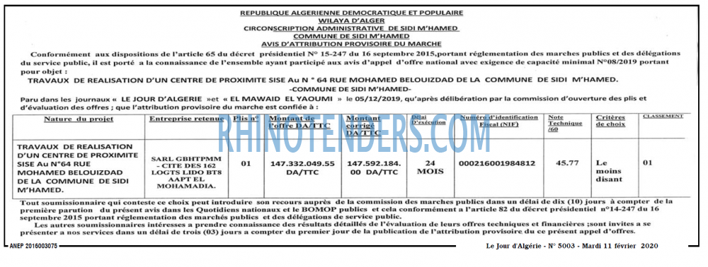 Le Jour d'Algérie