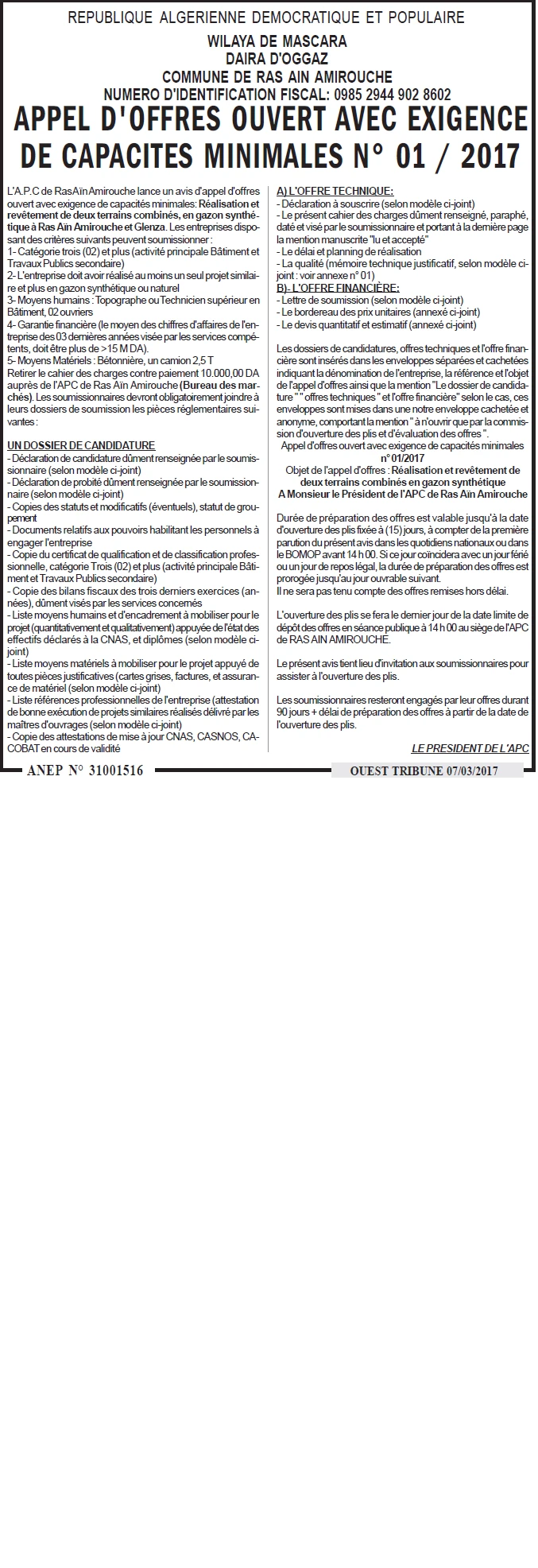 ouest TRIBUNE