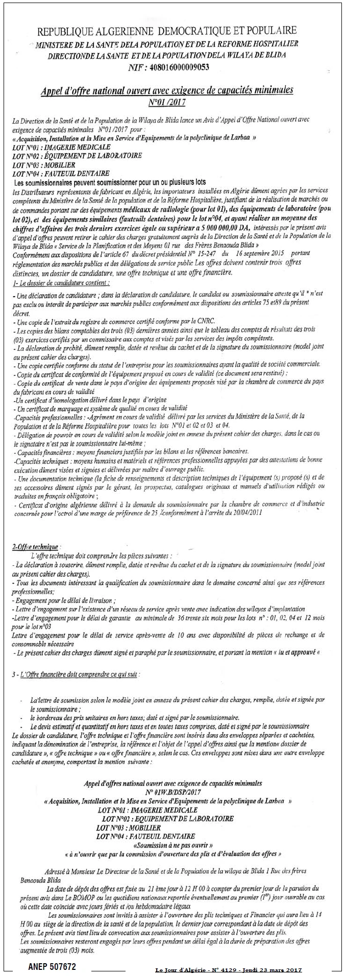 Le Jour d'Algérie
