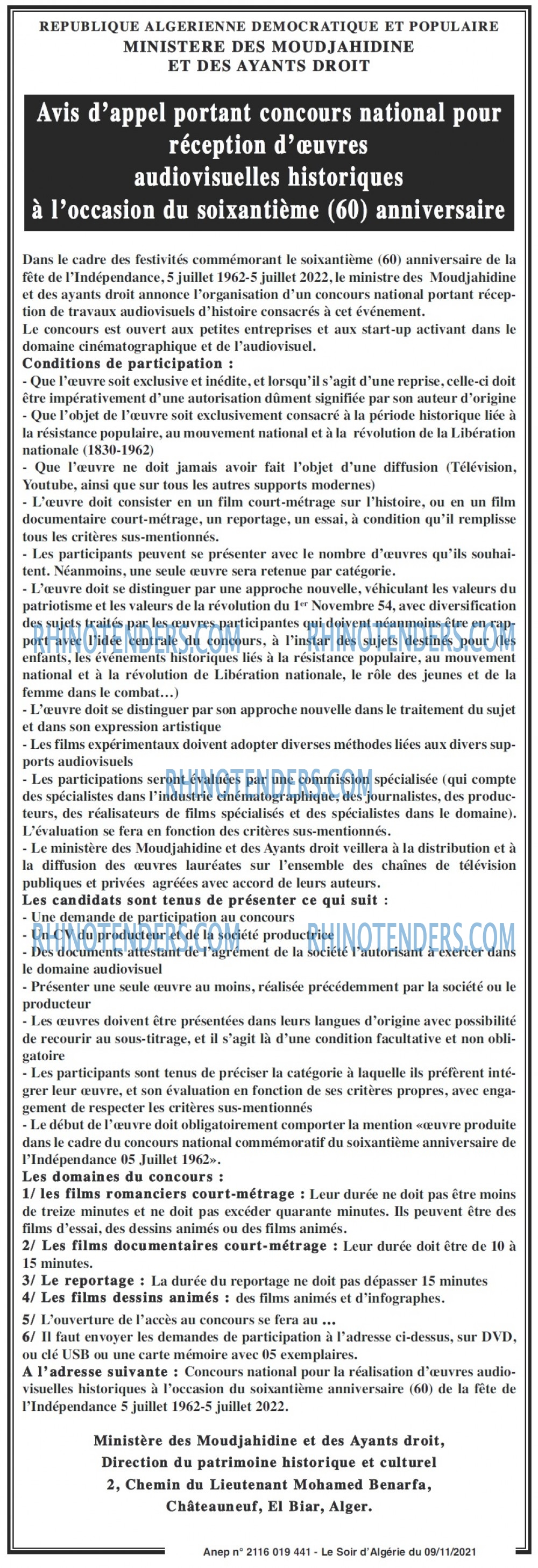 LE SOIR D'ALGERIE