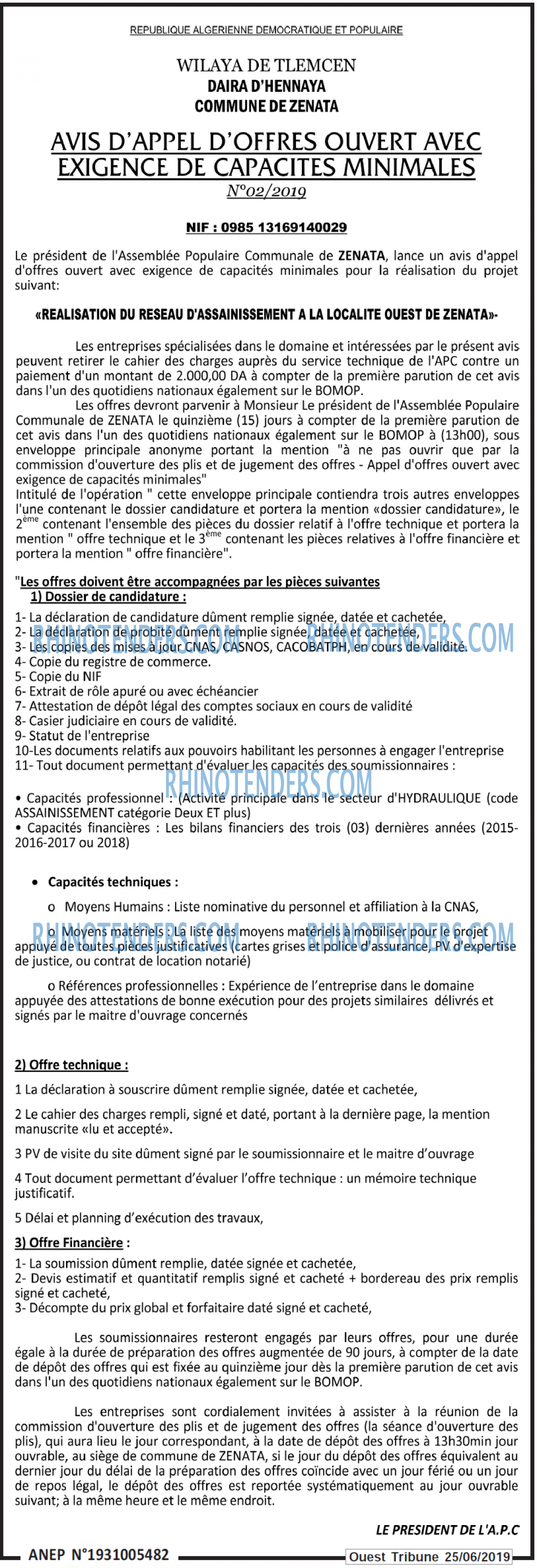 ouest TRIBUNE