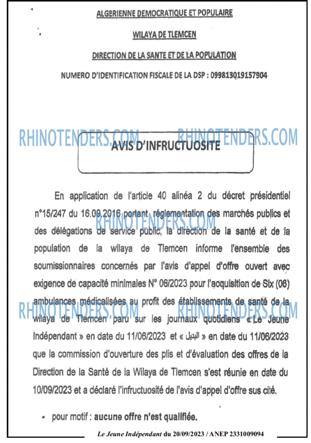 Le jeune indépendant