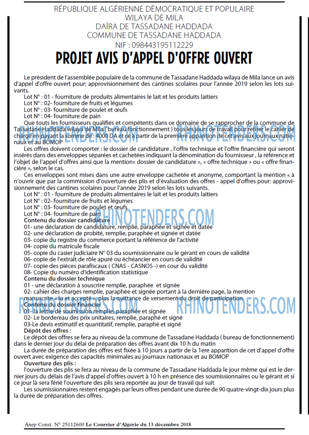 Le Courrier d'Algerie