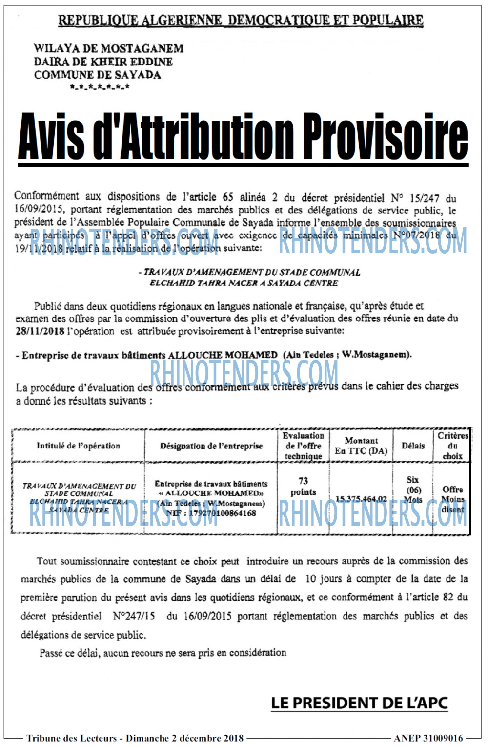 TRIBUNE DES LECTEURS