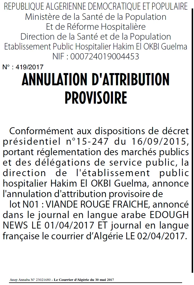 Le Courrier d'Algerie