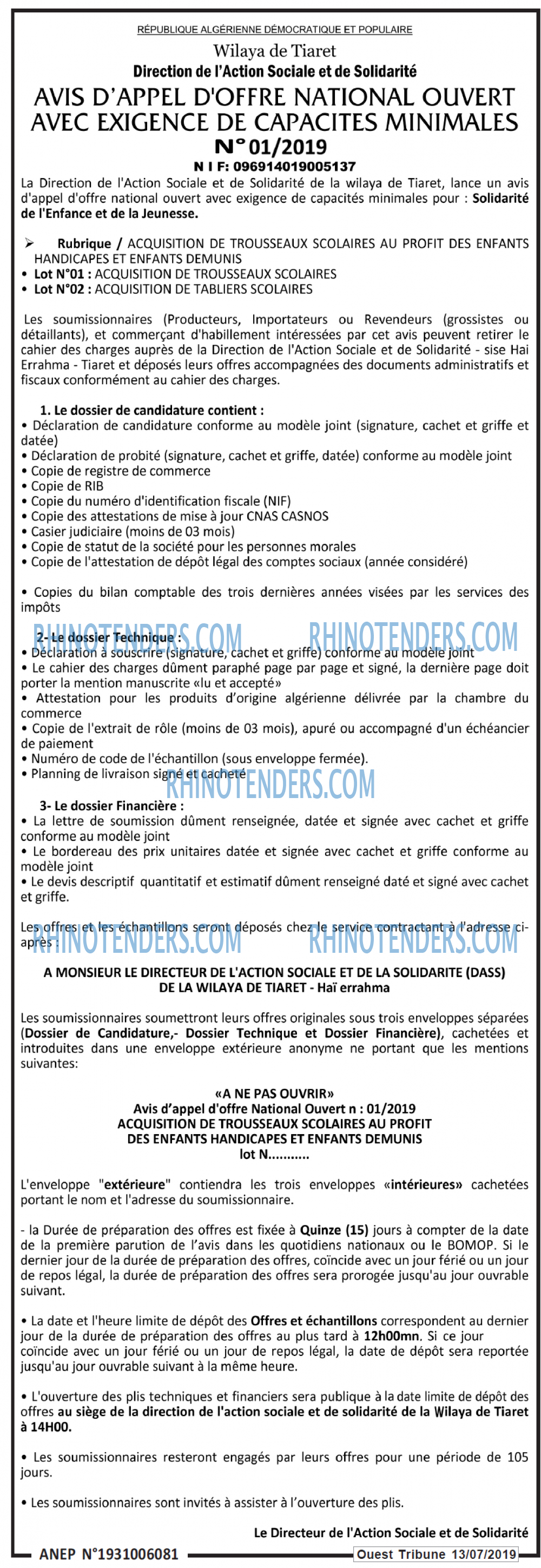 ouest TRIBUNE
