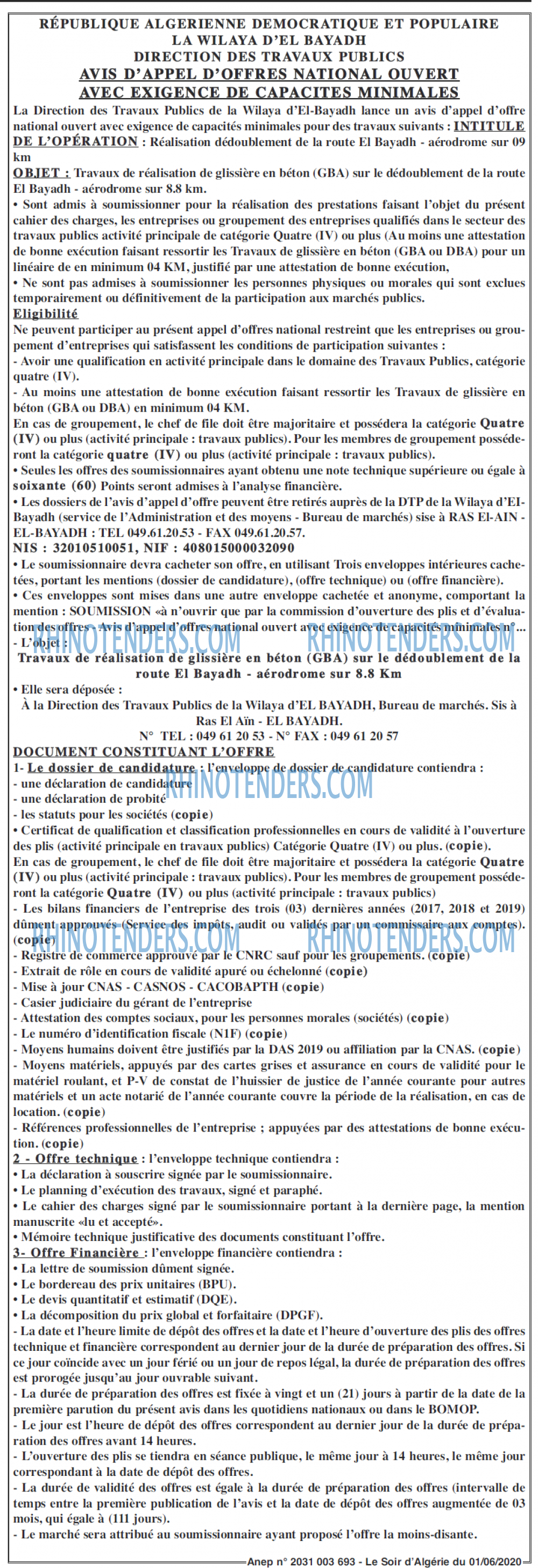 LE SOIR D'ALGERIE