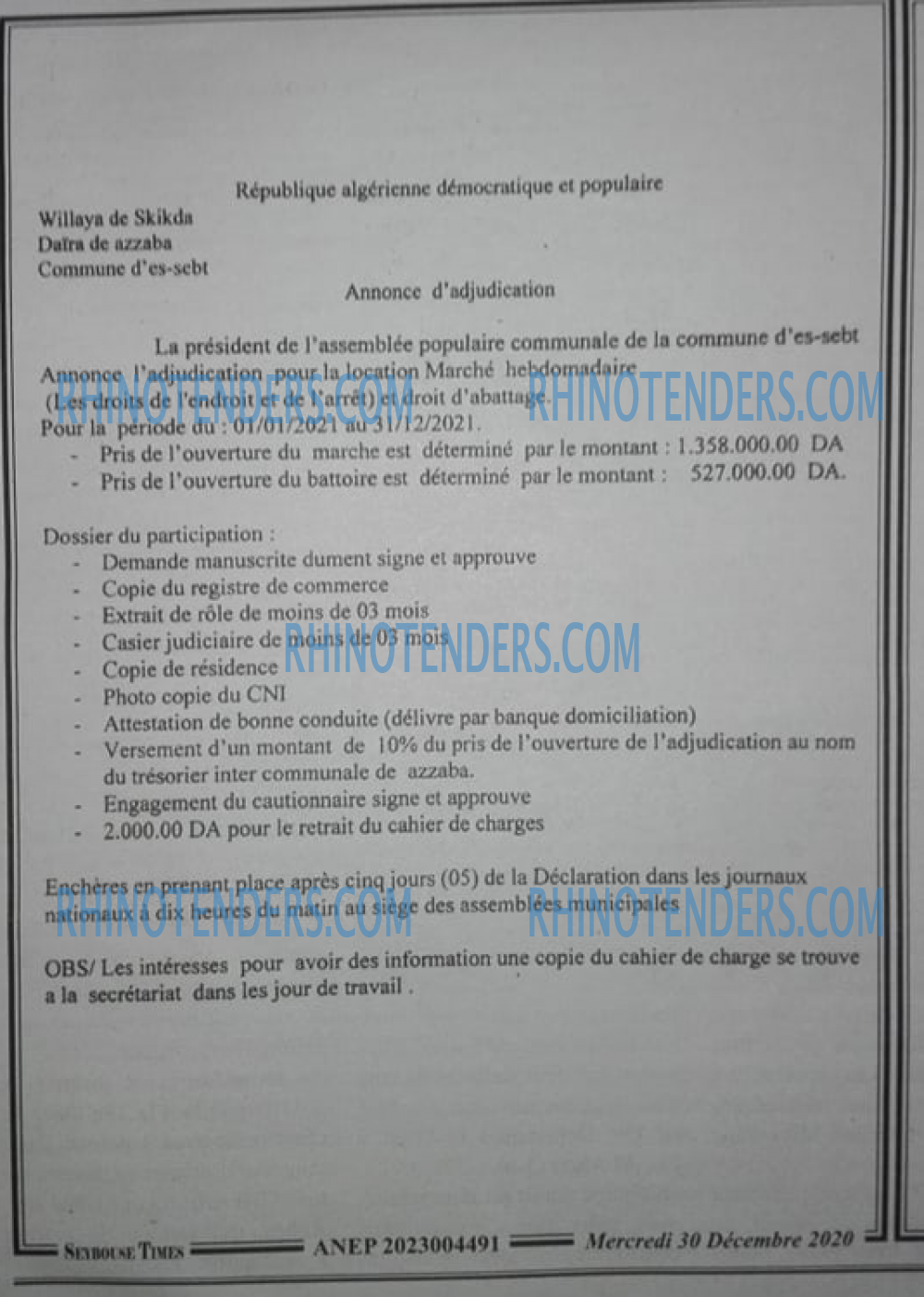 SEYBOUSSE TIMES