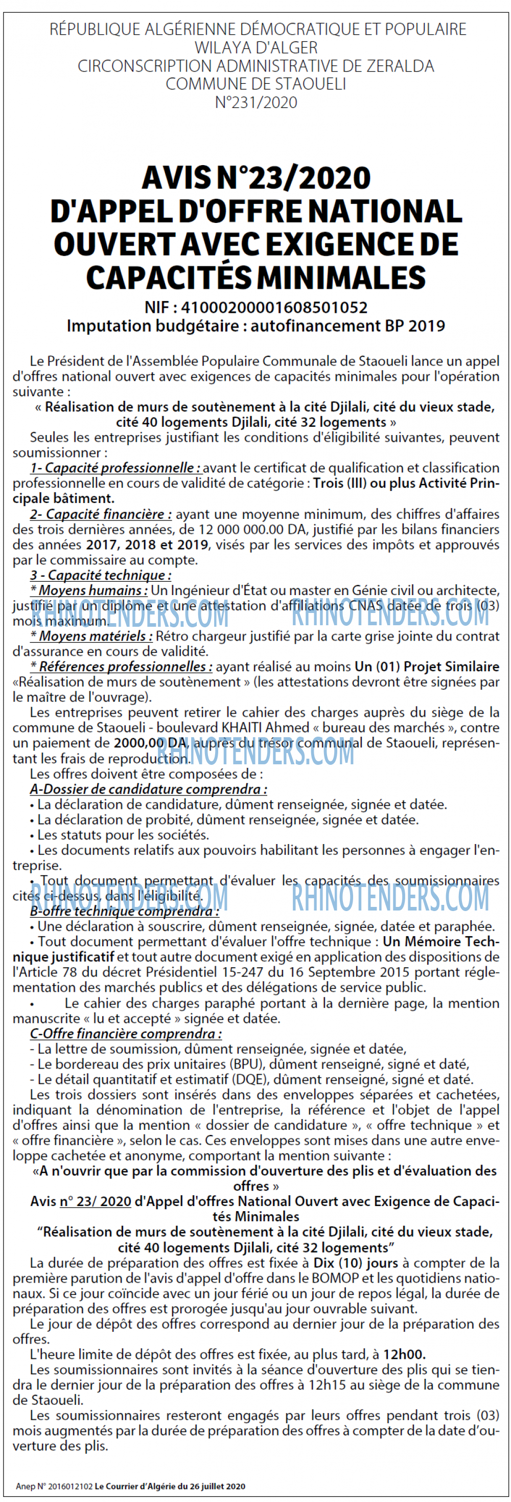 Le Courrier d'Algerie