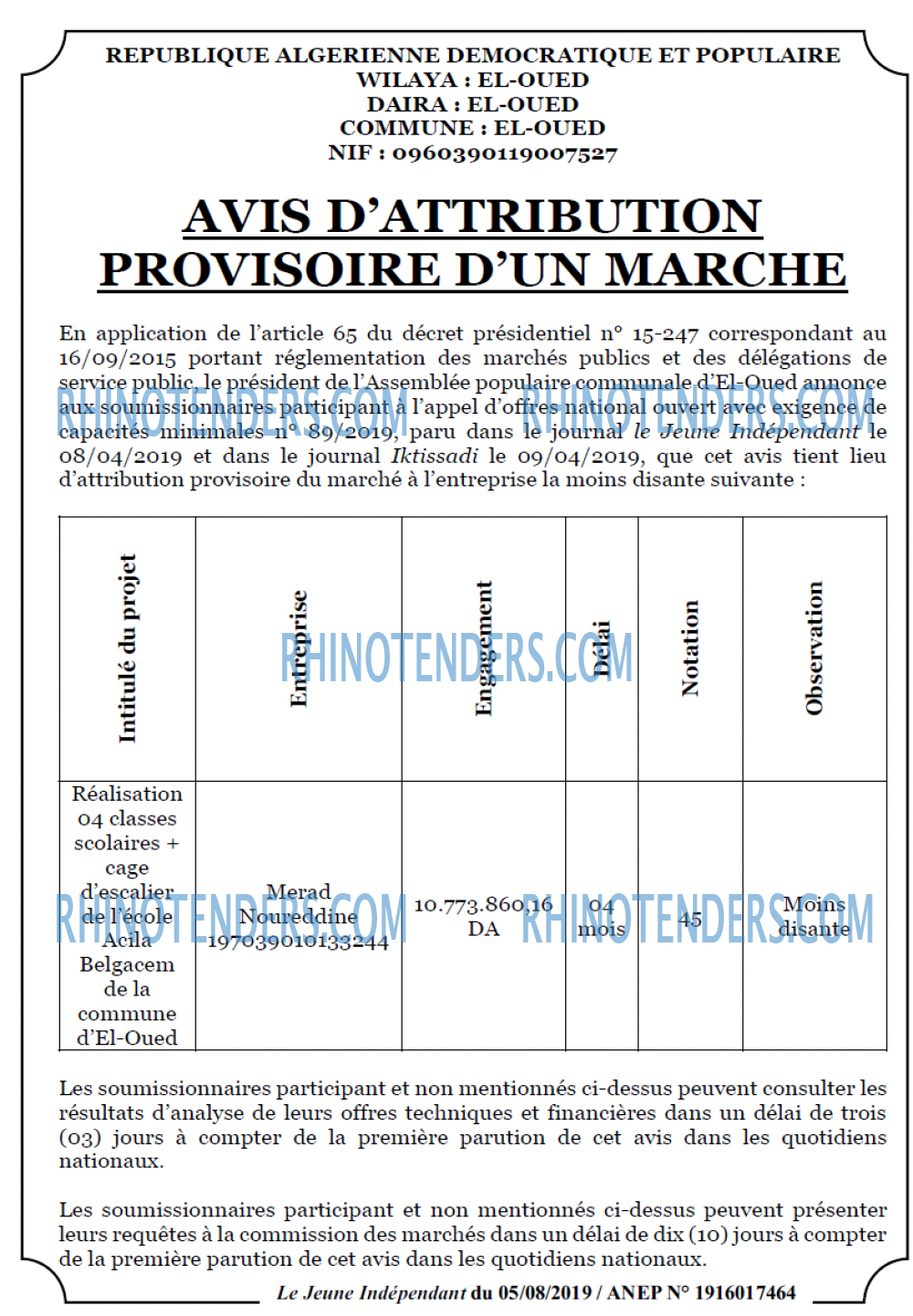 Jeune Independant