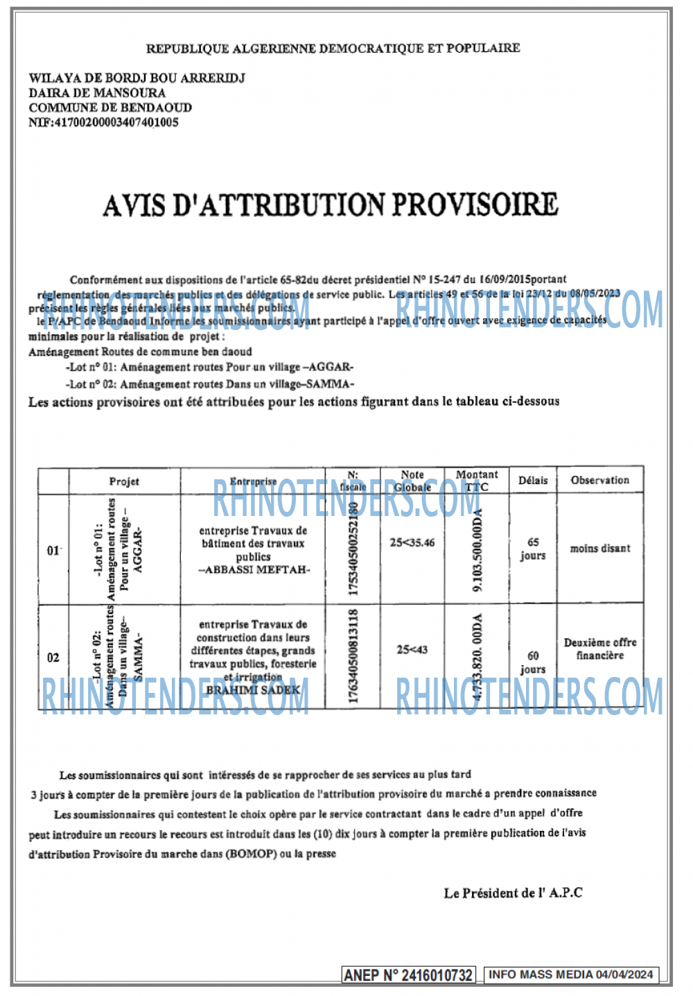 Infos Mass Media