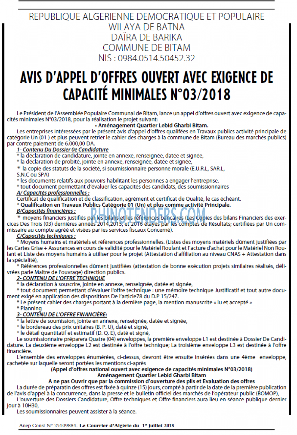 Le Courrier d'Algerie