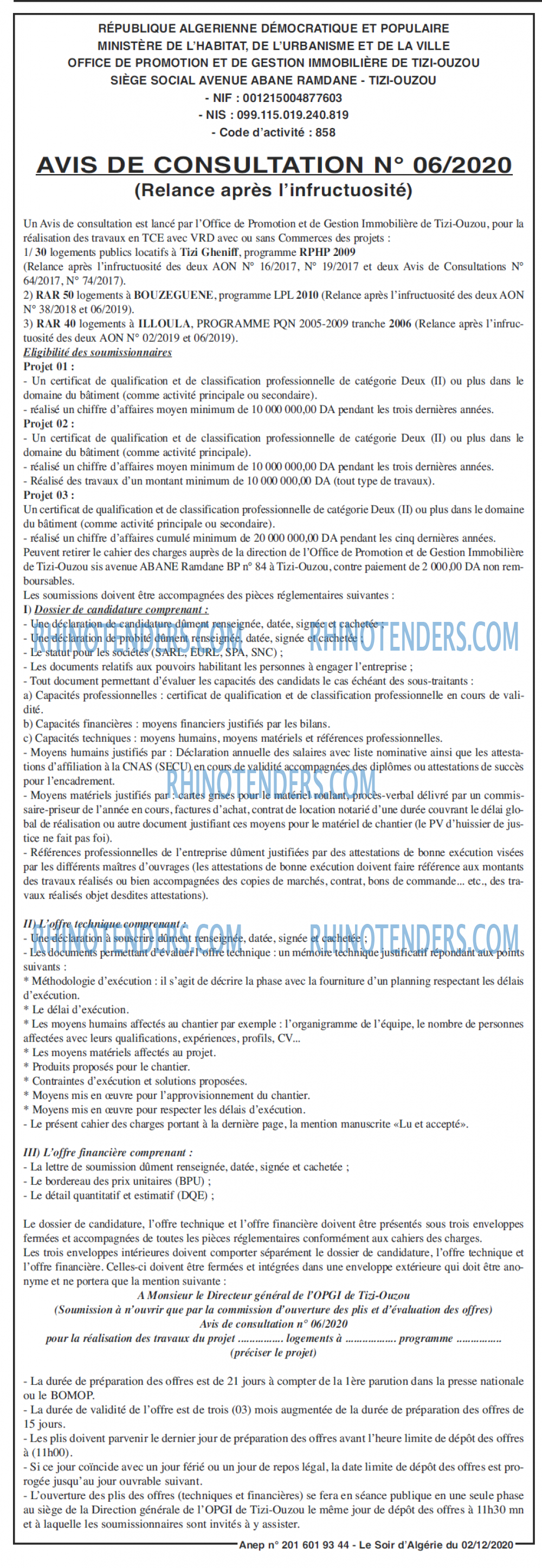 LE SOIR D'ALGERIE