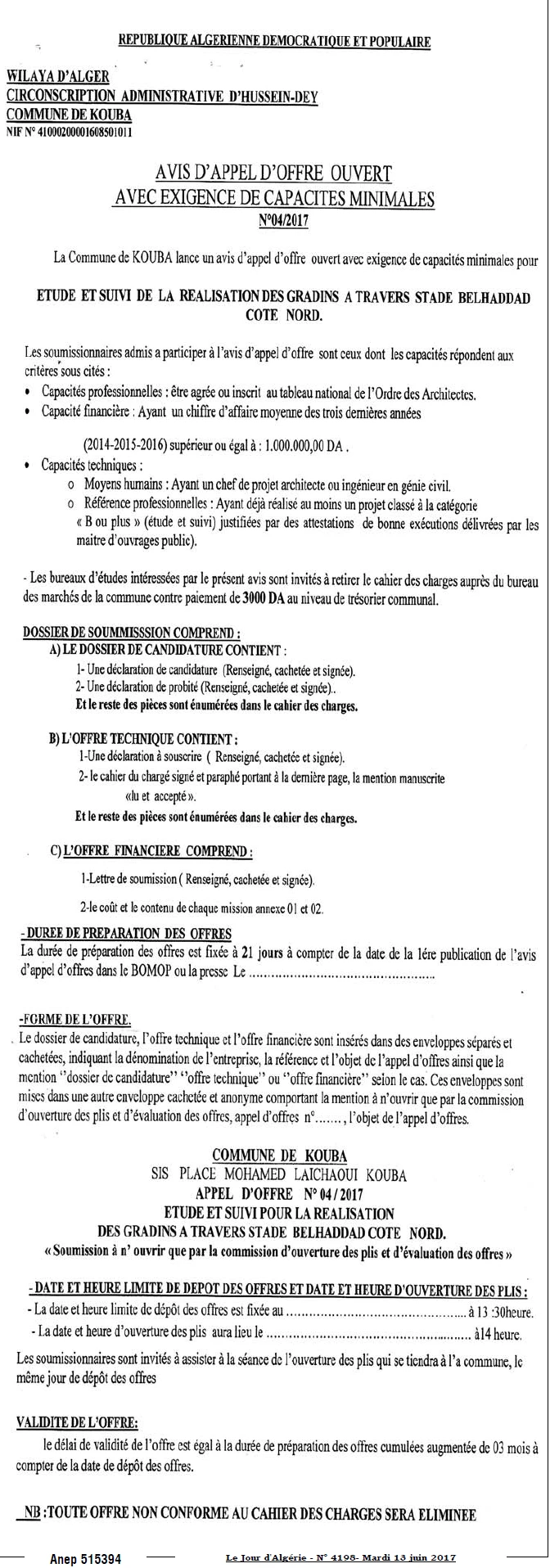 Le Jour d'Algérie