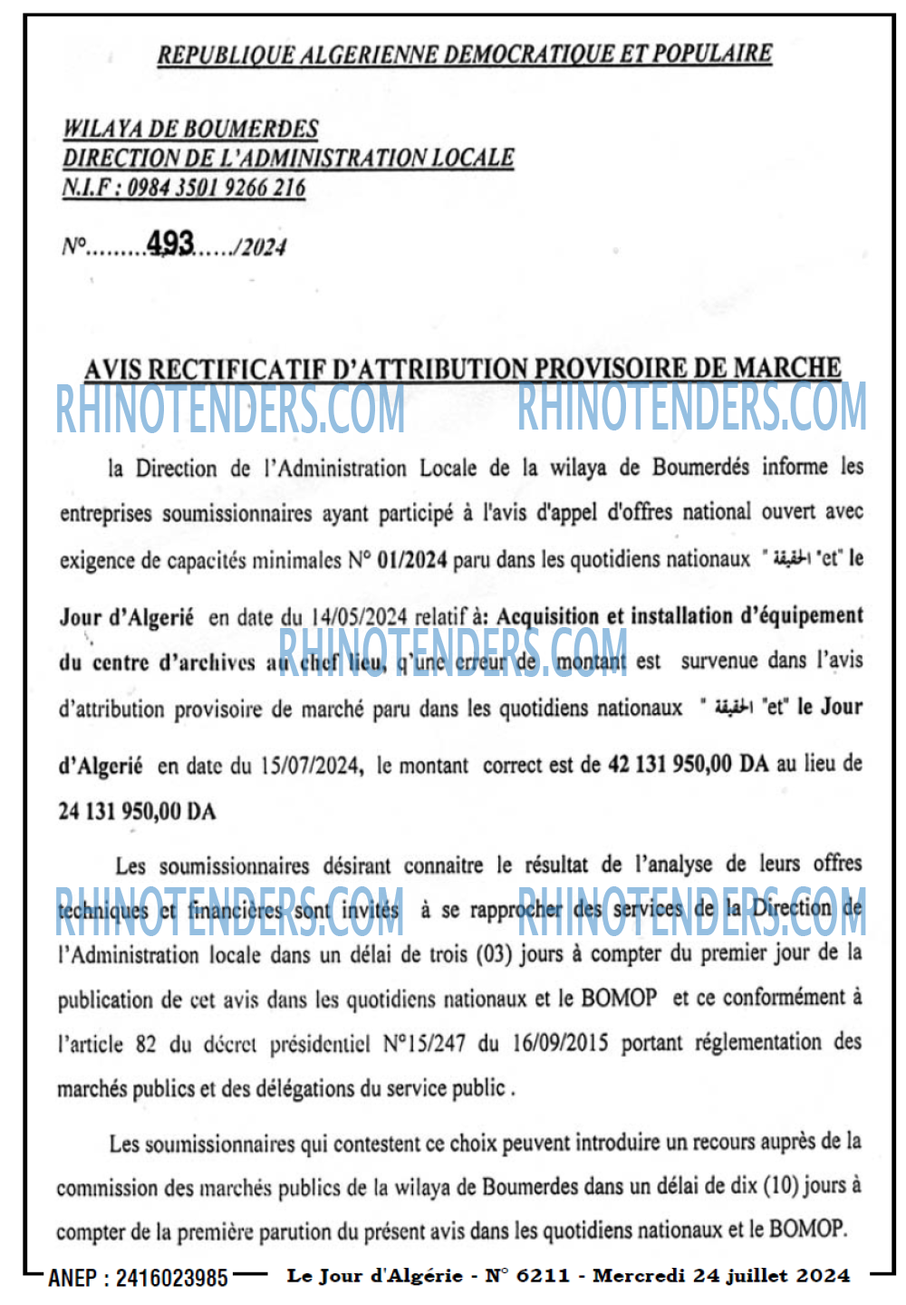 Le Jour d'Algérie