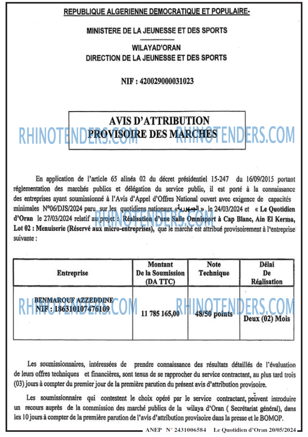 Le Quotidien d'Oran
