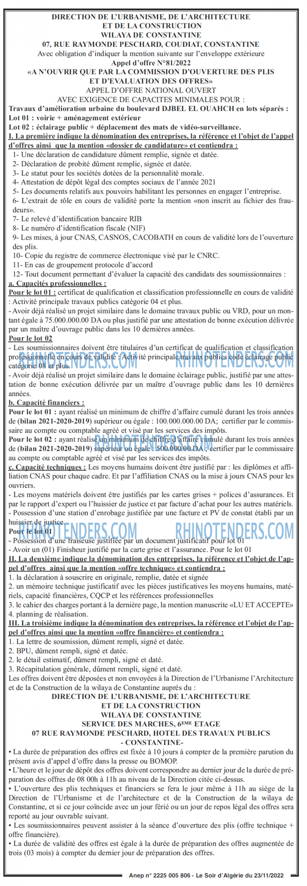LE SOIR D'ALGERIE
