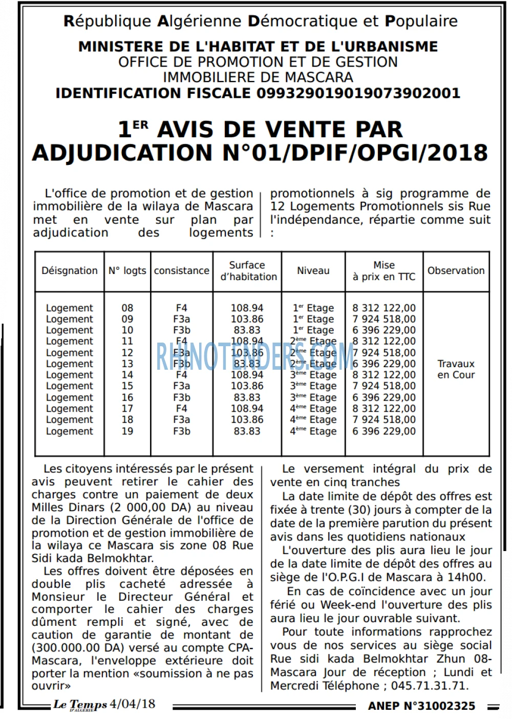 LE TEMPS D'ALGERIE